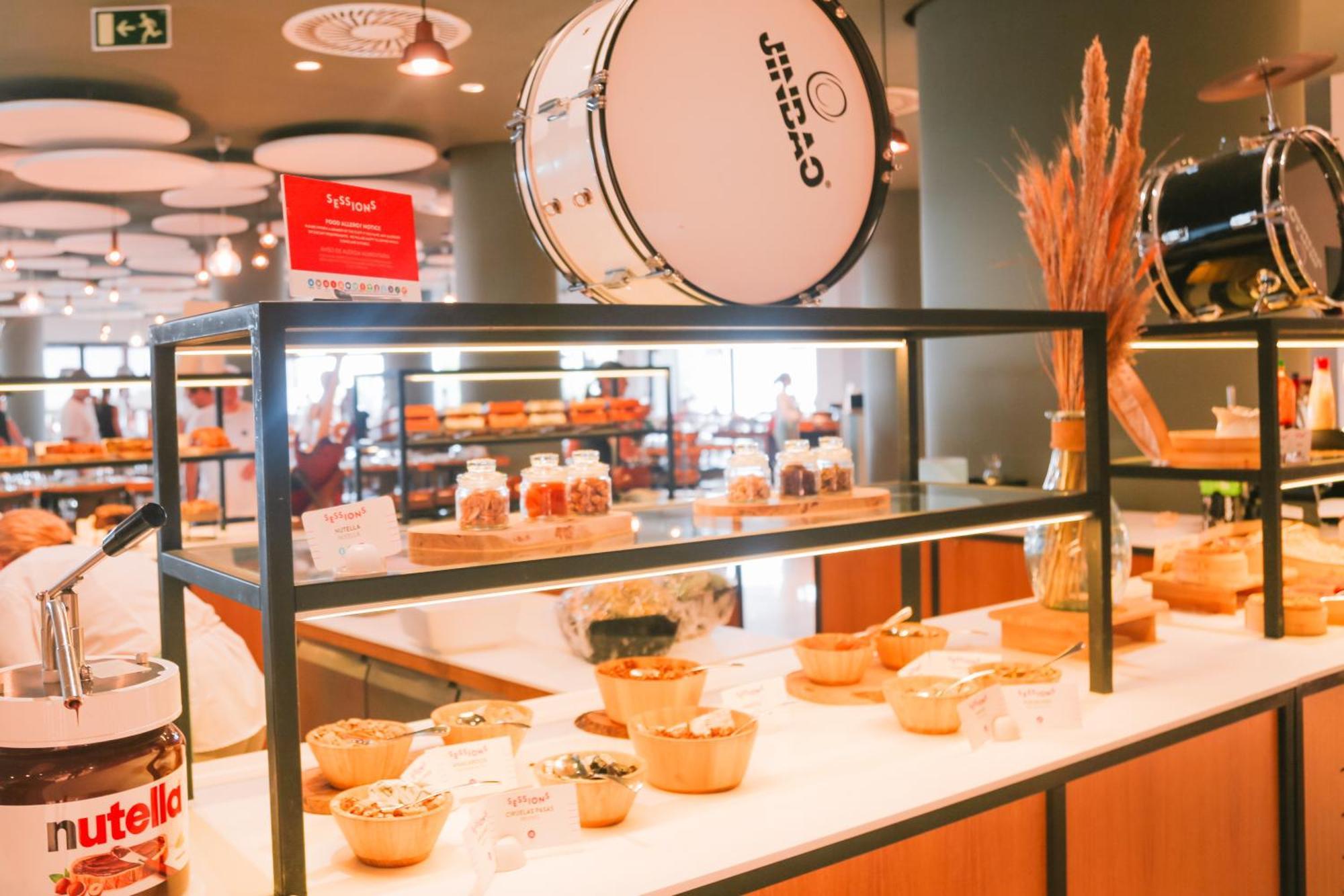 Hard Rock Hotel Ibiza Playa d'en Bossa Exterior photo A display of Nutella products at a restaurant